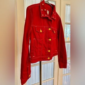 SOLD! Gorgeous Moschino Red Jean Jacket